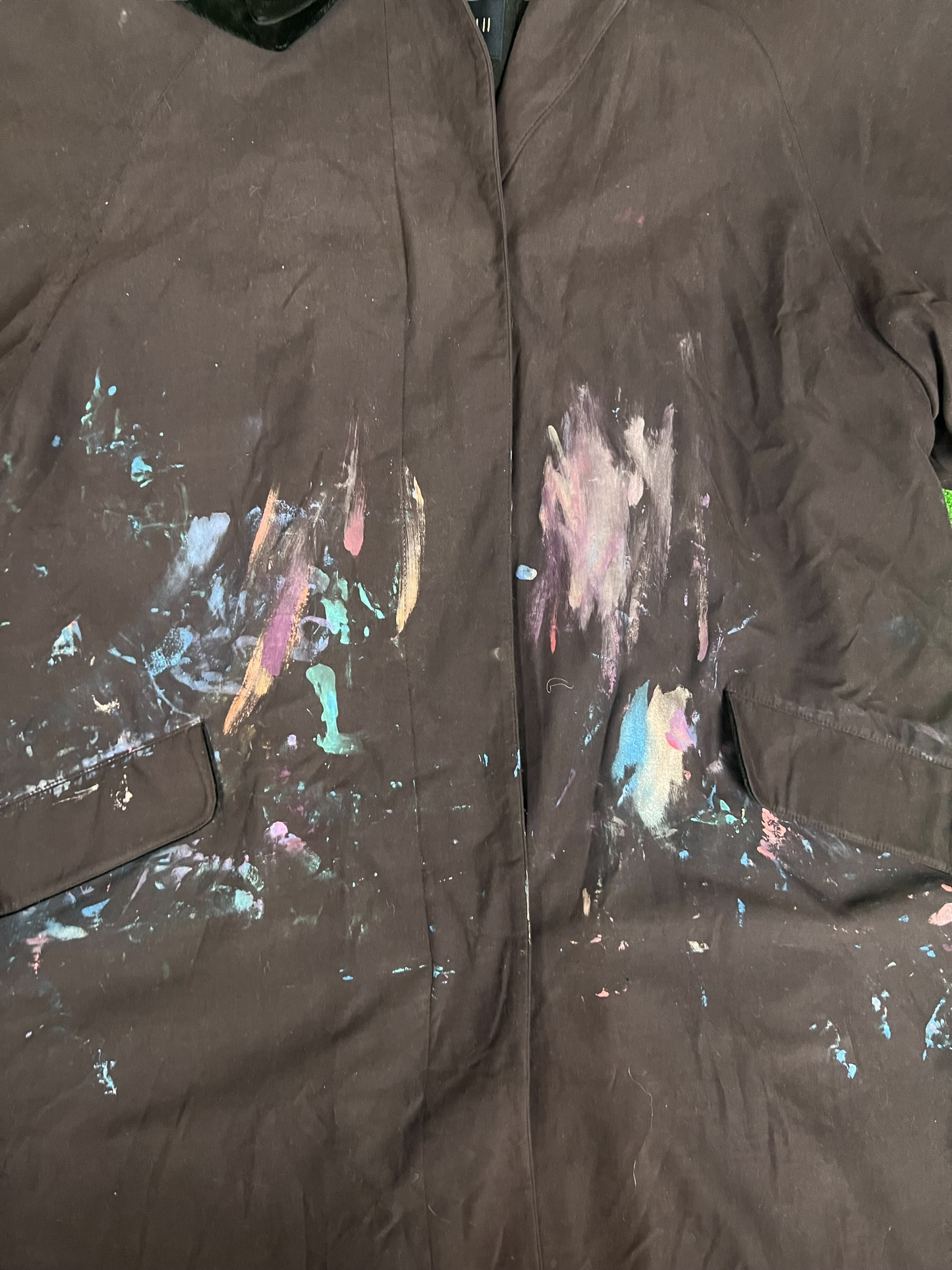 Paint Splatter Trench Coat