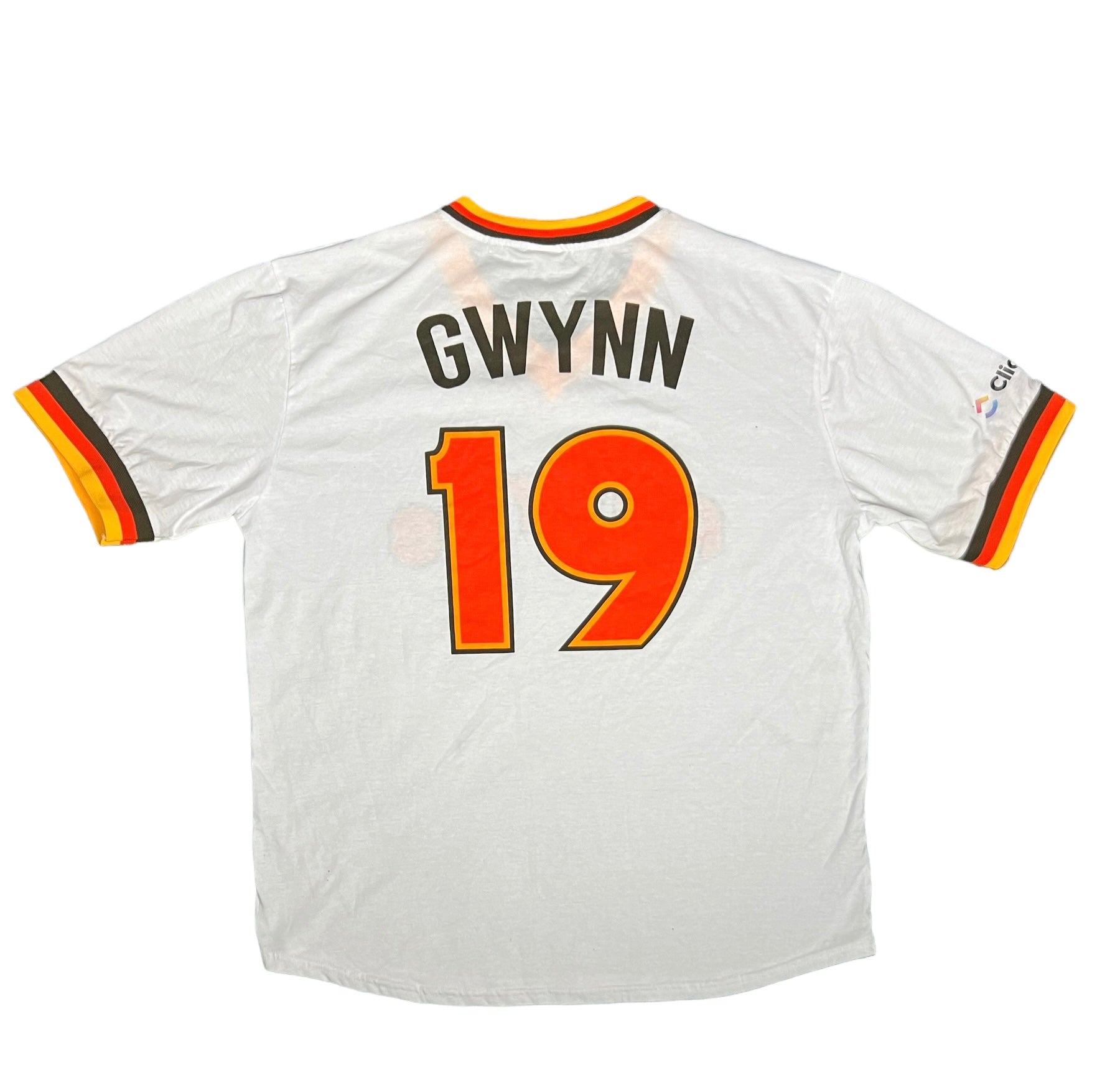 MLB Padres 19 Tony Gwynn Mitchell and Ness Throwback Men Jersey